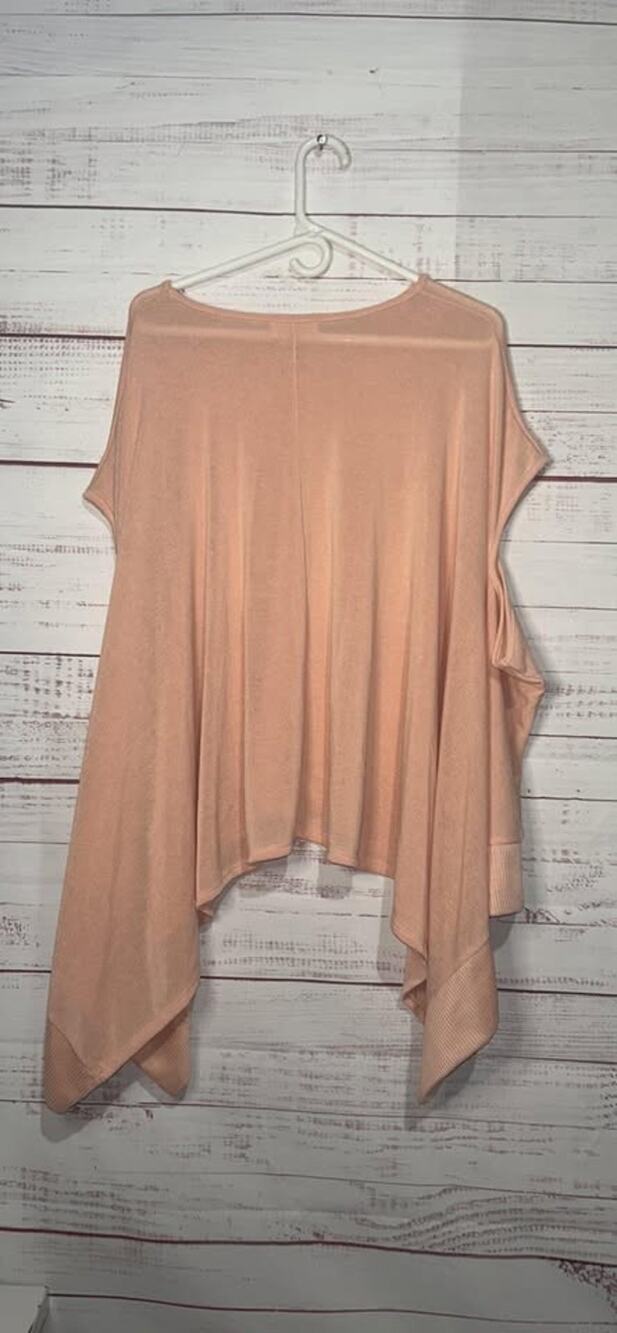 Before You Peachy Pink Boutique Poncho Top